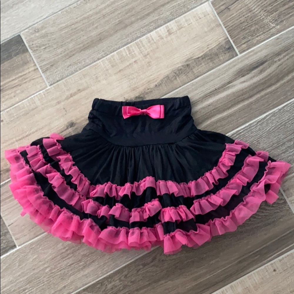 Fabulous girls party skirt! pink and black Sz 6